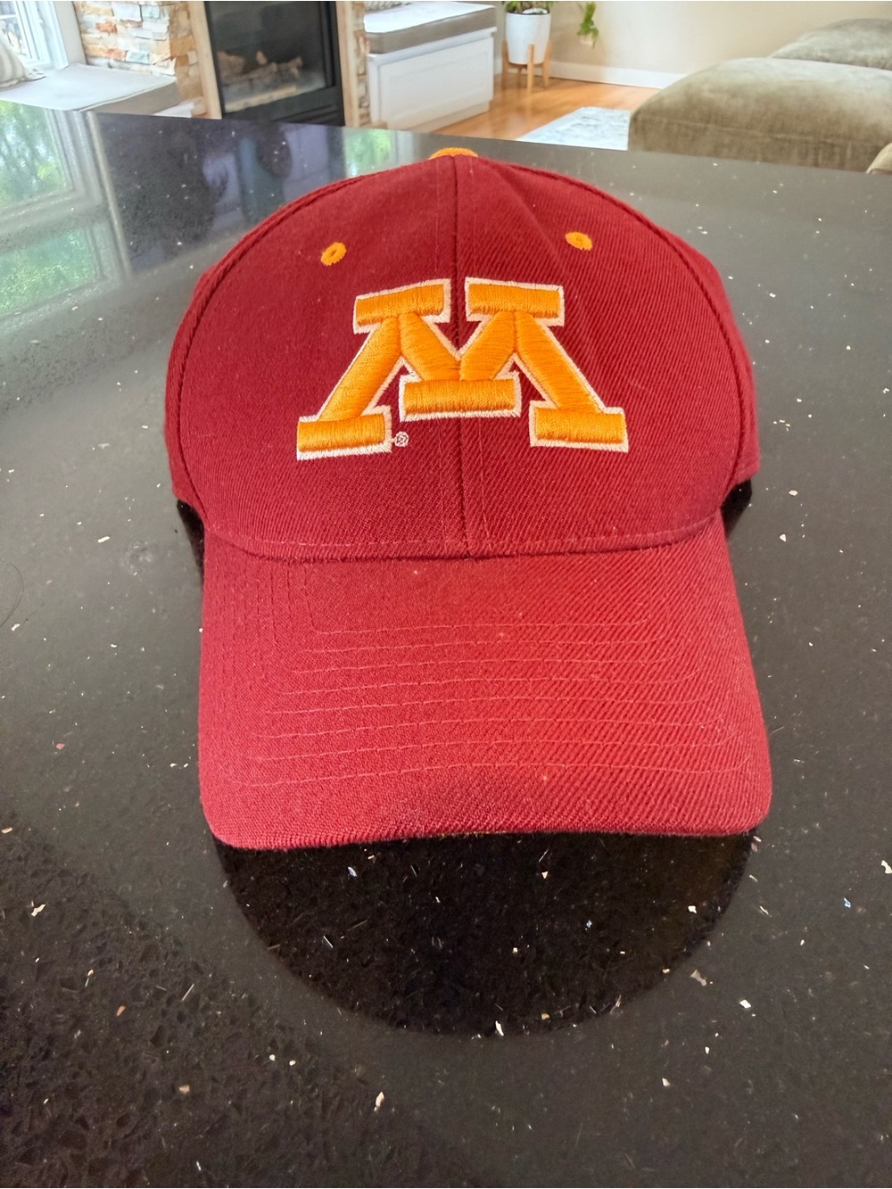 University of Minnesota Zephyr Maroon Baseball Cap with Gold 'M' Embroidery